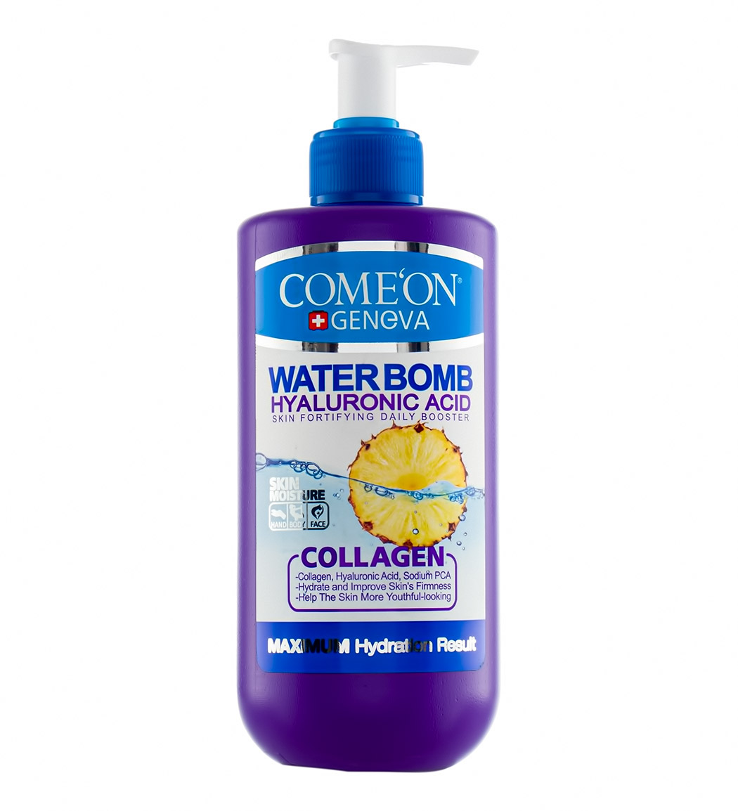 کرم آبرسان صورت کامان مدل Water Bomb حاوی هیالورونیک اسید و کلاژن حجم 500 میلی لیتر